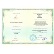 Удостоверение Ликей 2020 НСА