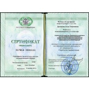 ДАГ - СЗГМУ - 2013 - сертификат - терапия