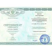 ДАГ - АИСт - 2018 - сертификат - терапия
